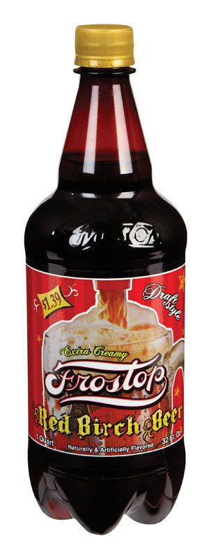 Frostop Extra Creamy Draft Style Red Birch Beer Soda 32 oz. Bottle