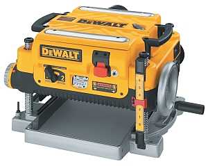 DEWALT DW735 Thickness Planer with Three Cutter, 15 A, 2 hp, 13 in W Planning, 1/8 in D Planning, Carriage Lock Control