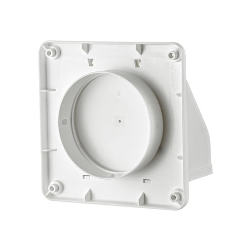Lambro 1471W Hood Vent, 4 in Duct, Plastic Hood, White Hood
