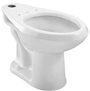 American Standard Madera Series 3043.001.020 Toilet Bowl, Elongated, Vitreous China, White, Floor Mounting