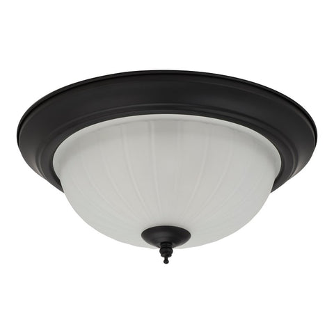 Boston Harbor OG24009 Ceiling Light, 120 V, 2-Lamp, CFL, LED Lamp, 1600 Lumens, Metal Fixture, Matte Black Fixture