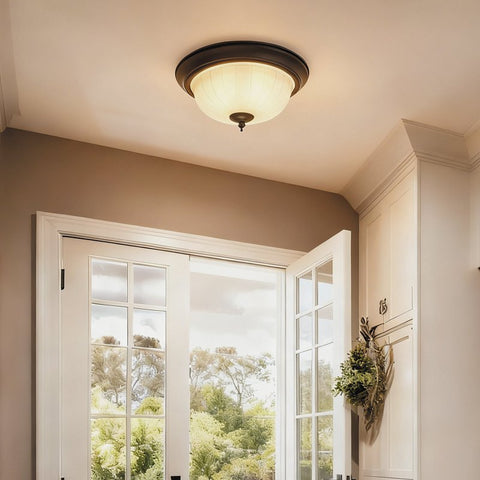 Boston Harbor OG24009 Ceiling Light, 120 V, 2-Lamp, CFL, LED Lamp, 1600 Lumens, Metal Fixture, Matte Black Fixture