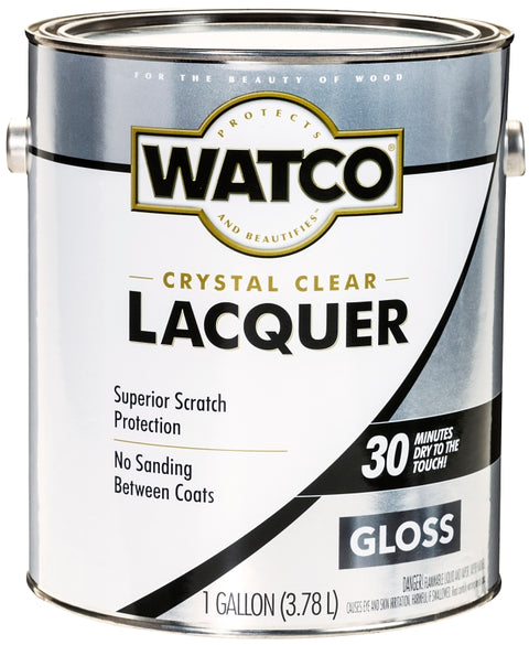 WATCO 63031 Lacquer, Gloss, Liquid, Clear, 1 gal, Can, Pack of 2
