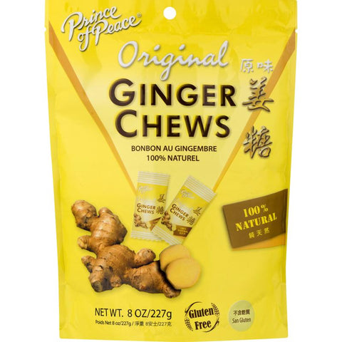 Prince of Peace Original Ginger Chews 4.4 oz, Pack of 12