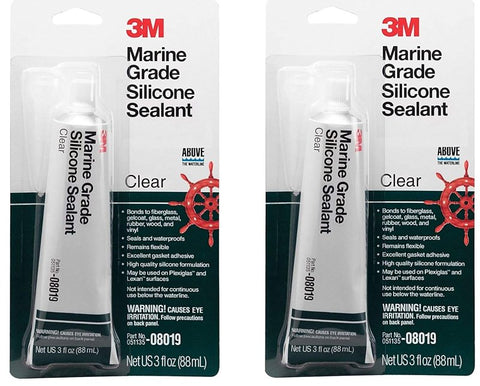 3M 8019 Marine-Grade Sealant, Clear, 3 oz Tube