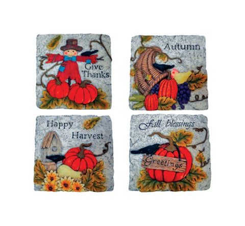 Alpine Harvest Stepping Stones Fall Decoration Assorted 8 in. L