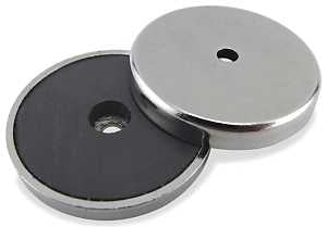Magnet Source 07216 Round Base Magnet, Ceramic, 0.375 in ID x 1.42 in OD Dia, 0.283 in H