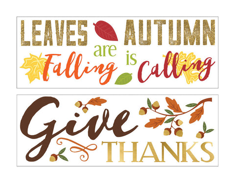 Impact Innovations Harvest Wall Art Fall Decoration Assorted 9-3/4 in. W x 27-1/2 in. L