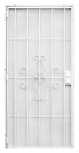 Precision Regal Series 3818WH2868 Door Screen, 80 in L, 32 in W, Steel, White