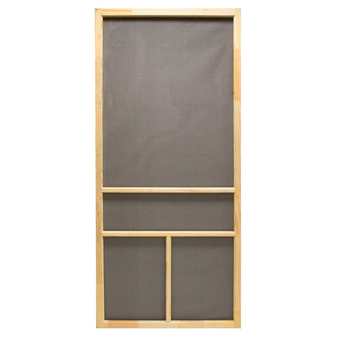 Precision Dogwood Series 3950NA3068 Screen Door, 36 in W x 80-1/2 in H W x H, Pine Wood, Natural
