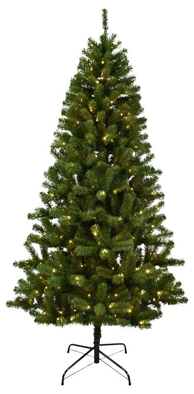Hometown Holidays 10973 Christmas Tree, 7 ft H, Douglas Fir Family, CUL Adapter, LED, White Light