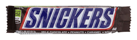 Snickers Milk Chocolate, Peanuts, Caramel, Nougat Candy Bar 1.86 oz.