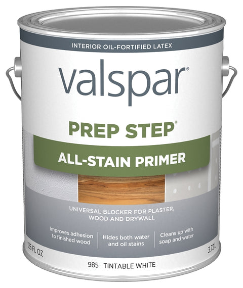 Valspar 044.0000985.007 All-Stain Primer, Tintable White, 1 gal, Pack of 4