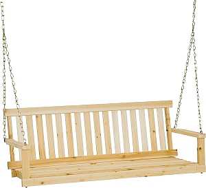 Seasonal Trends H-24 Porch Swing Seat, 48-3/4 in OAW, 17-3/4 in OAD, 21-1/2 in OAH, Fir Wood Frame