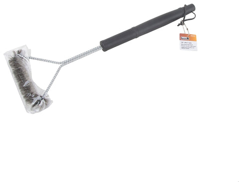 Omaha BBQ-37143 Wide Head Grill Brush, 6-3/4 in W Brush, Stainless Steel Bristle, Plastic Handle, 18 in L