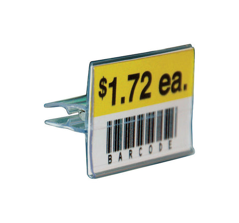 KINTER Clear Info Strip Label Holder 0.625 in. H x 1.3125 in. W x 3 in. L Plastic