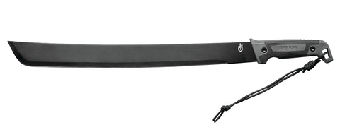 Gerber 31-002848 Bush Machete, Steel Blade, Nylon Handle, Black Handle, 24 in L