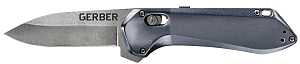 Gerber Highbrow Series 31-003519 Folding Knife, 2.8 in L Blade, Steel Blade, 1-Blade, Smooth Handle, Black Handle