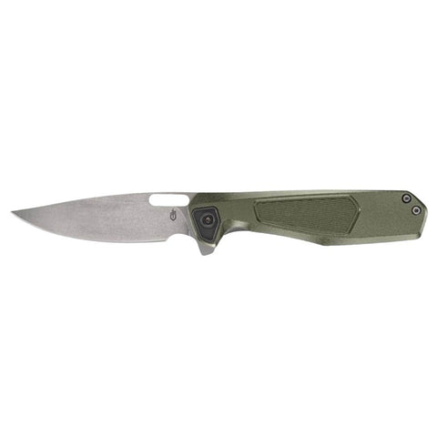Gerber 1067523 Folding Knife, 3.13 in L Blade, Steel Blade, Ergonomic, Textured Grip Handle, Sage Green Handle