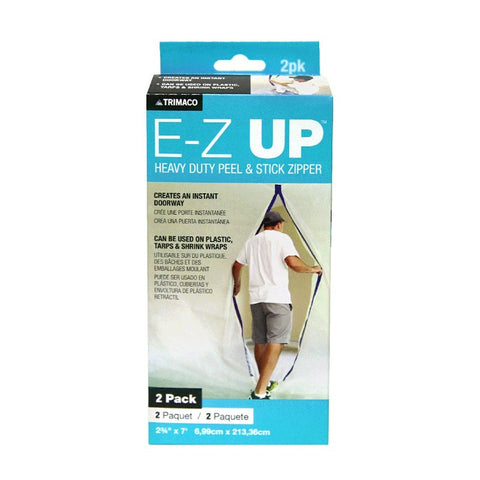 Trimaco E-Z UP Series 06184/4 Fabric Adhesive Zipper, Heavy-Duty, 7 ft L, 2-3/4 in W