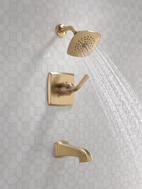 Delta Monitor 14, Knoxville Series 144854-CZ Tub and Shower Faucet, Single Function Showerhead, 1.75 gpm Showerhead