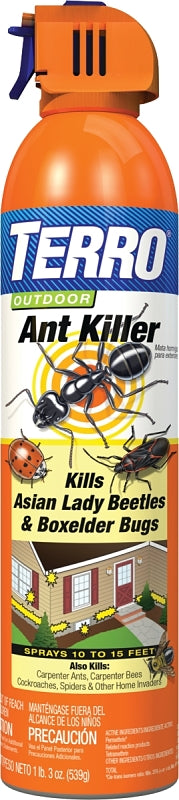 Terro T1700-6 Outdoor Ant Killer, Liquid, Spray Application, 19 oz, Aerosol Can, Pack of 6
