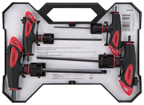 Vulcan JL-HKT-8S Hex Key Set, 8-Piece, Chrome Vanadium Steel