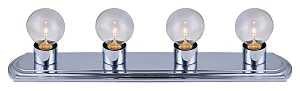 Canarm IVLBS14CH Vanity Light, 60 W, 4-Lamp, G Lamp, Steel Fixture, Chrome Fixture