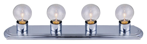 Canarm IVLBS14CH Vanity Light, 60 W, 4-Lamp, G Lamp, Steel Fixture, Chrome Fixture