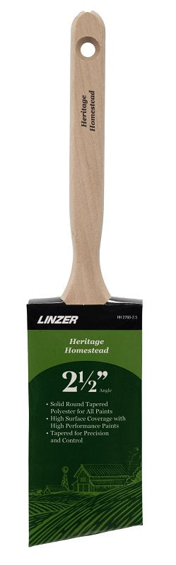 Linzer HH2760-2.5 Angle Sash Brush, 2-1/2 in W, 2-3/4 in L Bristle, Polyester Bristle