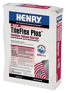 Henry 527 TileFlex Plus Series 12263 Thin-Set Mortar, White, Fine Solid Powder, 25 lb, Bag