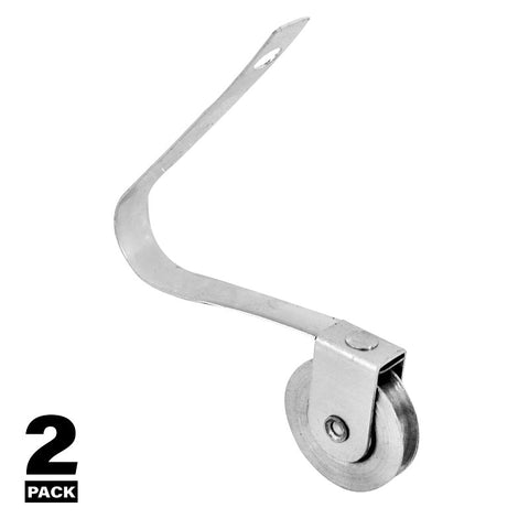 Prime-Line B 571 Center Grooved Spring Tension Roller Assembly, 1 in Dia Roller, 1/4 in W Roller, Steel Roller, 2 in L