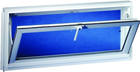 Duo-Corp Competitor Series 3220COMP Hopper Basement Window, 31-7/8 in W Actual, 19-1/2 in H Actual, Glass Glass/Screen