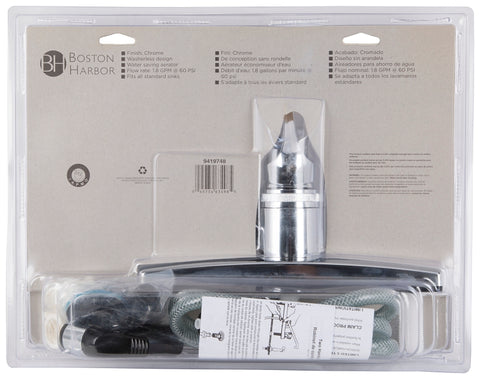 Boston Harbor PF8111A Kitchen Faucet, 1.8 gpm, 1-Handle, ABS, Chrome Plated, Lever Handle