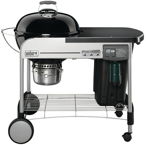Weber Performer 15501001 Deluxe Charcoal Grill, 363 sq-in Primary Cooking Surface, Black