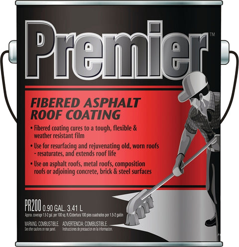 Henry PR200042 Roof Coating, Black, 3.41 L Can, Liquid, Pack of 4