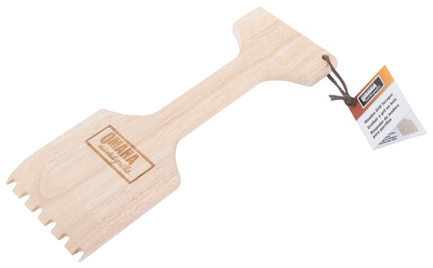 Omaha KJG01D Wooden Grill Scraper, Wood Handle, 13-1/4 in L