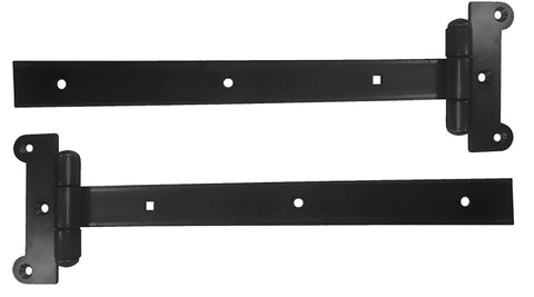 Nuvo Iron SH12BLK/B Strap Hinge, Galvanized Steel, Black, Powder-Coated Satin, Screw