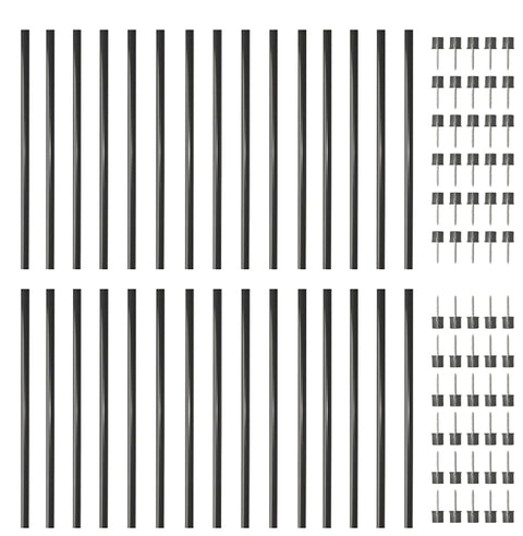 Nuvo Iron CR-32 Baluster, 3/4 in Dia, 32 in L, Round, Steel, Black, Galvanized