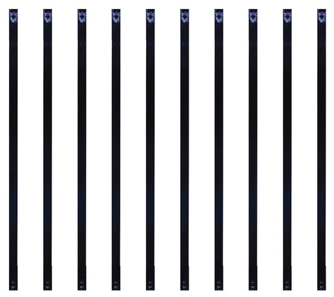 BALUSTER RECT STEEL BLK 32X1IN