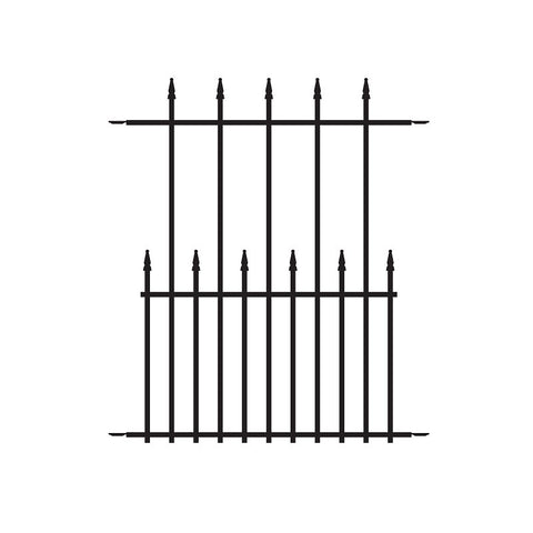Nuvo Iron TEQF1 Tiger Eye Double Panel, 29 in H, Metal, Black