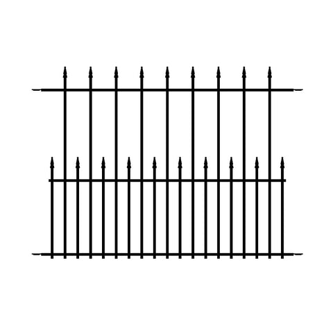 Nuvo Iron TEQF2 Tiger Eye Double Panel, 48 in H, Metal, Black