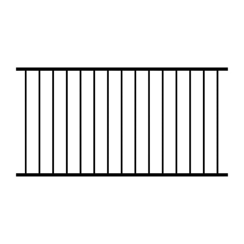 Nuvo Iron DSR3470-DB Railing Panel, 34 in OAH, Steel Rail, Textured Black Rail