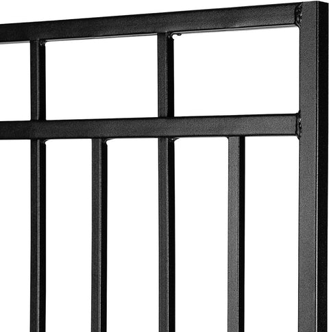 Nuvo Iron Benitoite Series IBG03368 Flat Top Gate, 33 in W Gate, 68 in H Gate, Steel Frame, Black