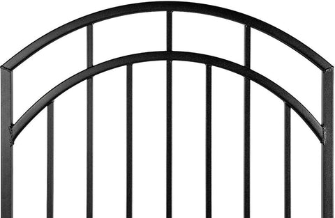 Nuvo Iron Benitoite Series IBGA3368 Arched Top Gate, 33 in W Gate, 68 in H Gate, Steel Frame, Black