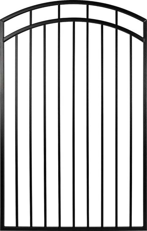 Nuvo Iron Benitoite Series IBGA04568 Arched Top Gate, 45 in W Gate, 68 in H Gate, Steel Frame, Black
