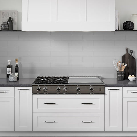 Emser Tile Catch F14CATCGR0416P Wall Tile, 4 in L Tile, 16 in W Tile, Pressed Edge, Ceramic, Gray, Glazed/Gloss