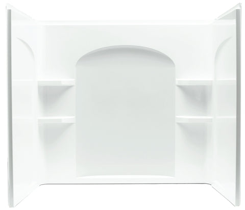 Sterling Ensemble 71224100-0 Bath/Shower Wall Set, 33-1/4 in L, 60 in W, 54 in H, Vikrell, Alcove Installation, White