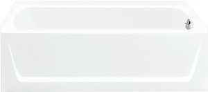 Sterling Ensemble 71171120-0 Bathtub, 44 gal Capacity, 60 in L, 30 in W, 18 in H, Alcove Installation, Solid Vikrell