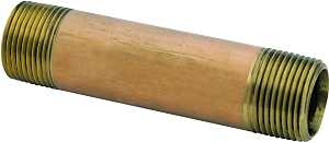 Anderson Metals 38300-0650 Pipe Nipple, 3/8 in, NPT, Brass, 890 psi Pressure, 5 in L